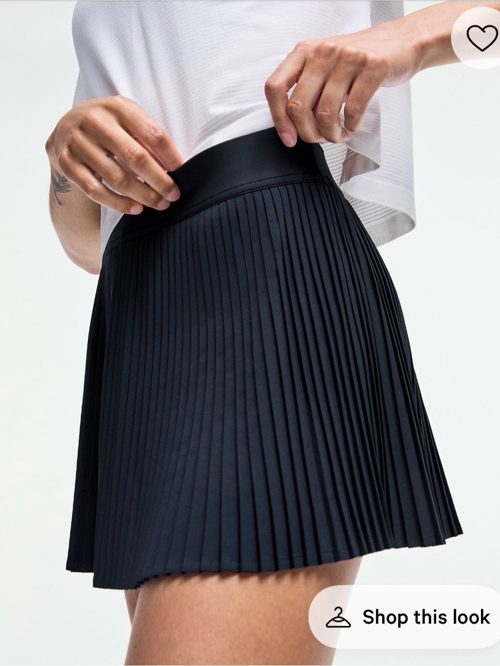NWT Black Lululemon Varsity HR Pleated Tennis Skirt